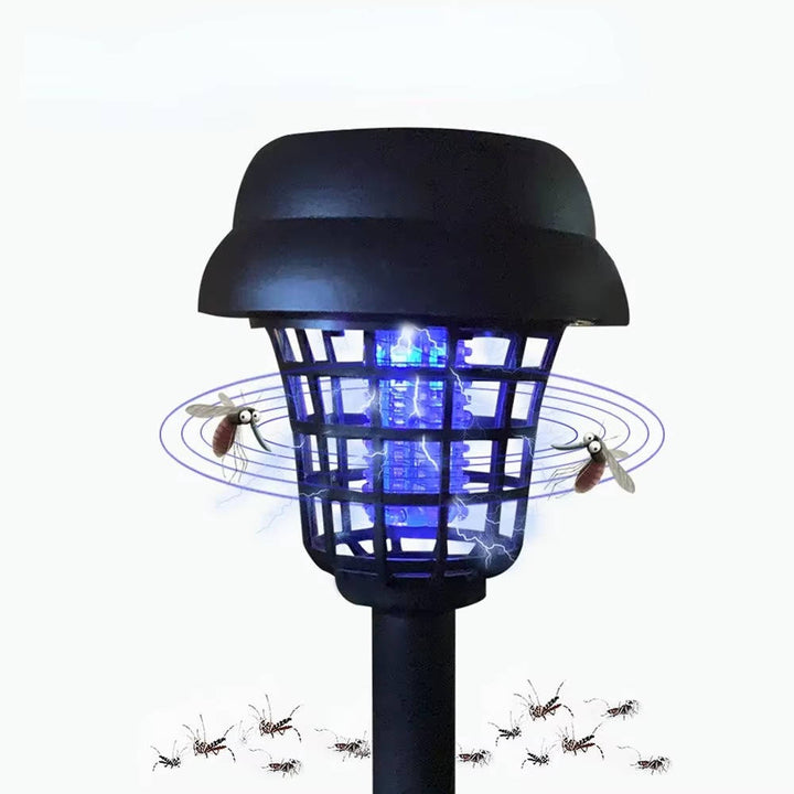 4 Pack Solar Bug Zapper and Mosquito Trap Lamp for Patios, Backyards and Outdoor Comfort, Gnats, Flies, Insects