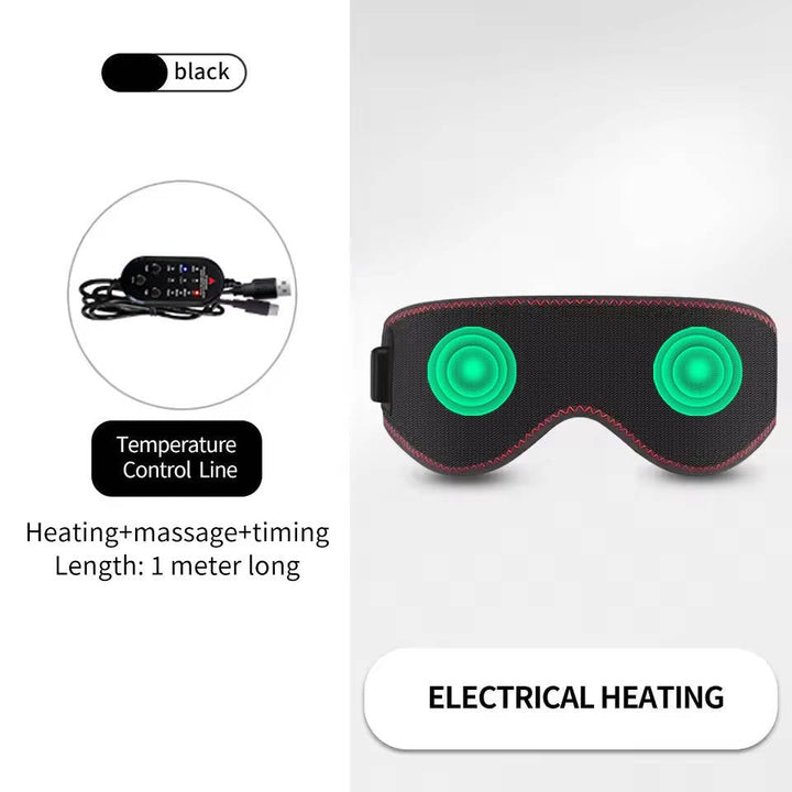 Heated Eye Mask for Dry Eyes and Dark Circles, 3 Heat Levels Hot Compress for Sleep and Massage