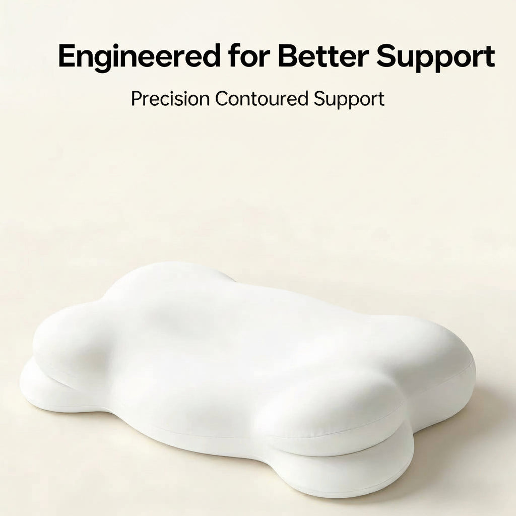 Ergonomic Memory Foam Pillow with Cooling Pillowcase, Dual Height Support for Back, Side, and Combination Sleepers