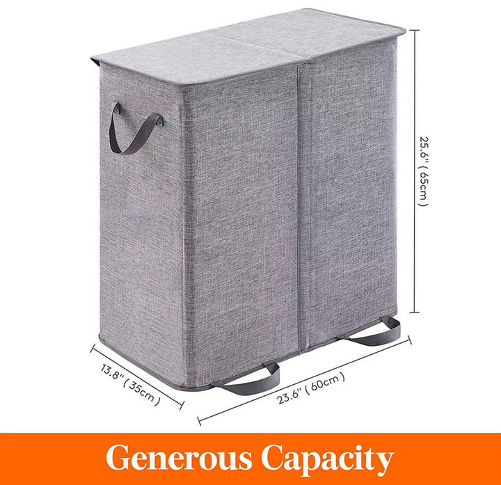 Large Laundry Hamper Basket with Removable Bags, Foldable Laundry Basket with Reinforced Handles for Bedroom Dorm