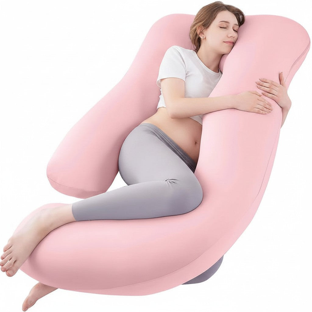 Cooling U Shaped Full Body Pillow with Removable Cover