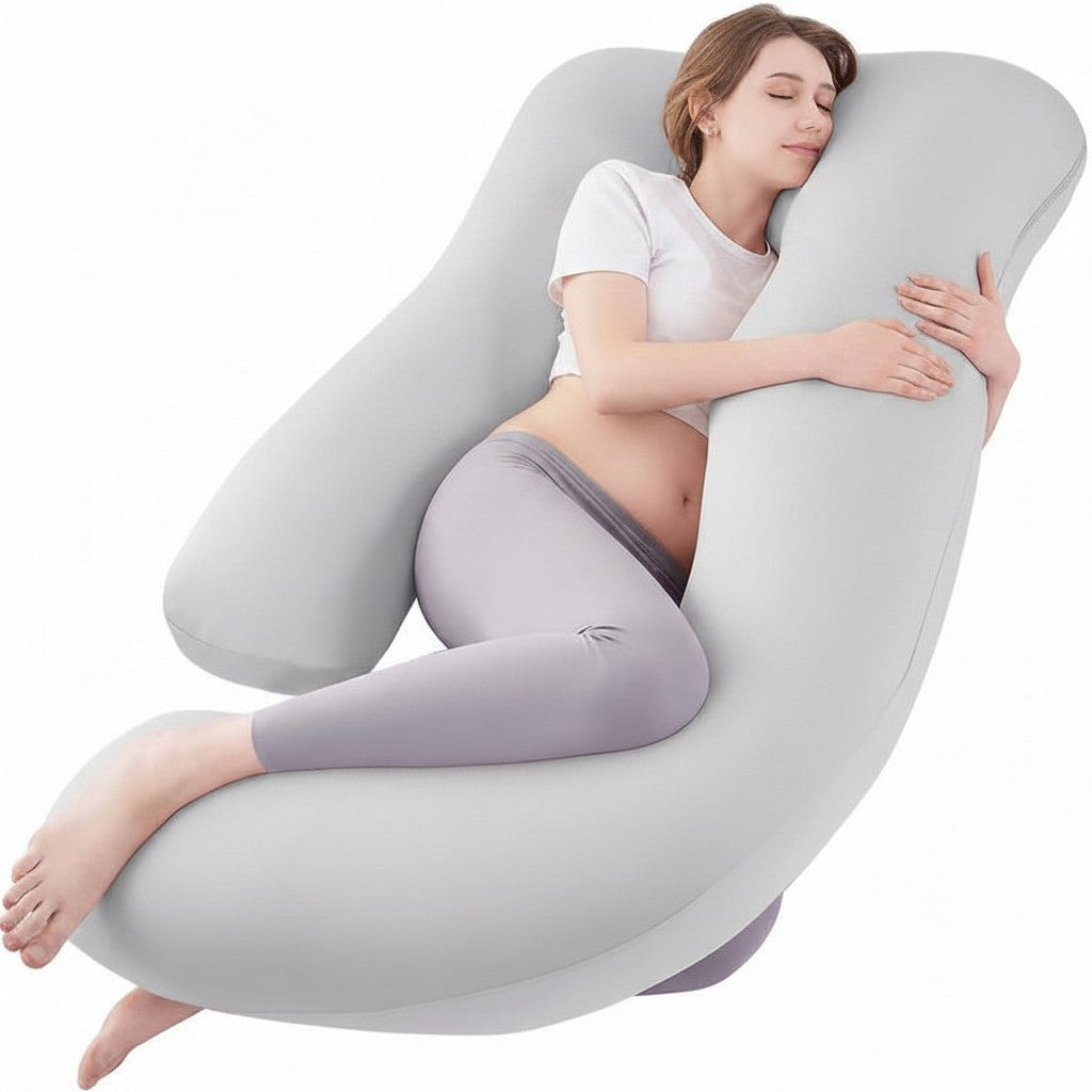 Cooling U Shaped Full Body Pillow with Removable Cover