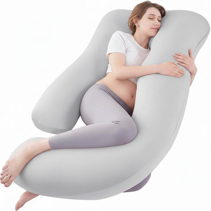 Cooling U Shaped Full Body Pillow with Removable Cover