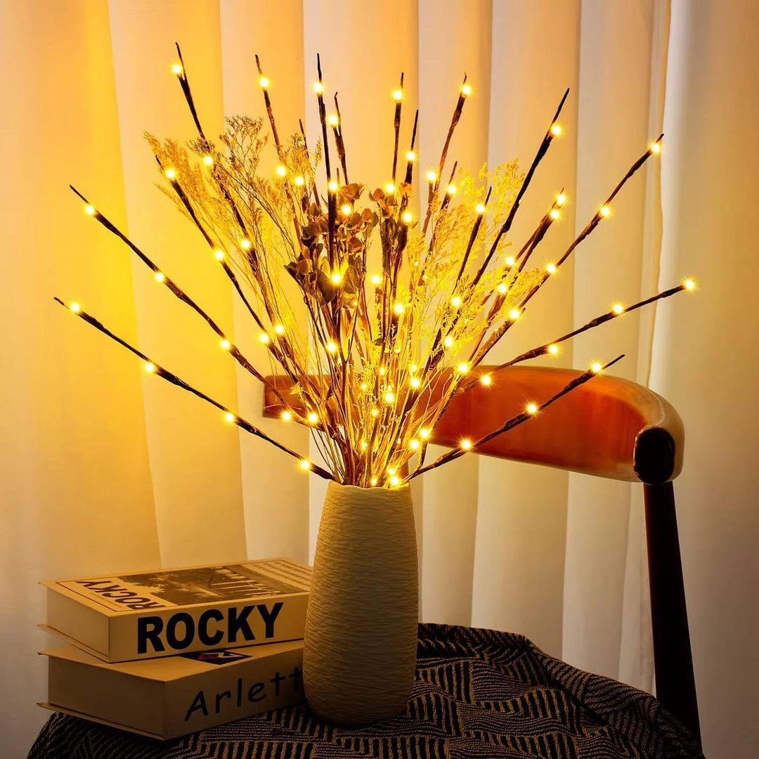 3 Pack USB Powered Prelit Twig Lights, 60 LED Decorative Branch Lights for Vases and Indoor Home Decor (Warm Glow)