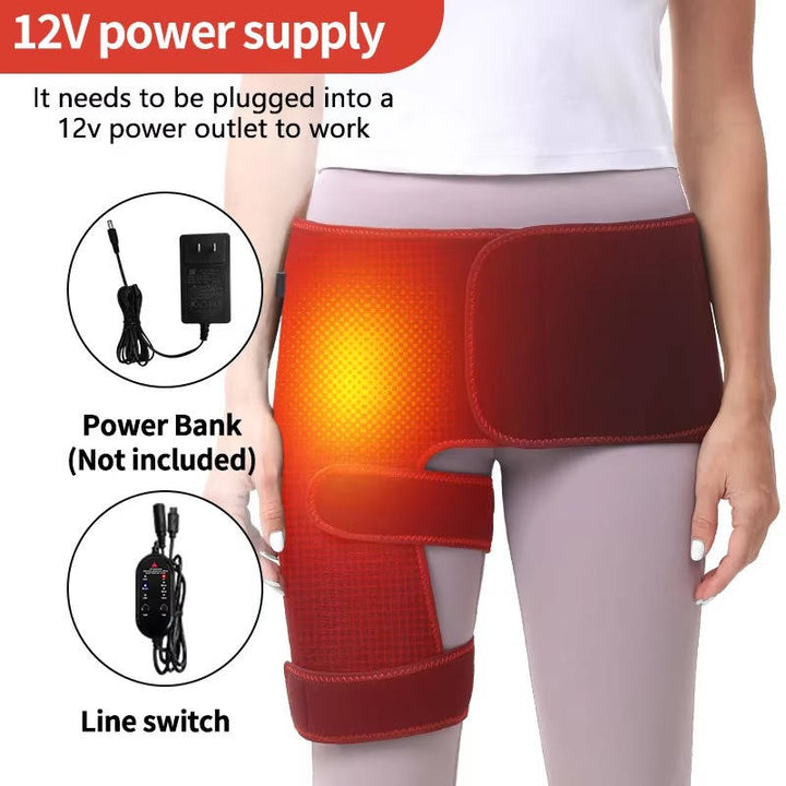 Electric Hip and Lower Back Heating Wrap with Graphene Elements – Adjustable Heat Settings, Vibration Modes, Auto Shutoff, 18.5 Inch Coverage