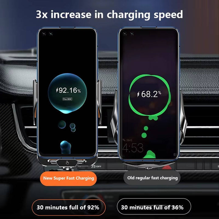 Wireless Car Charger Auto Clamping Phone Mount, Fast Charging, Air Vent, Iphone Samsung Galaxy