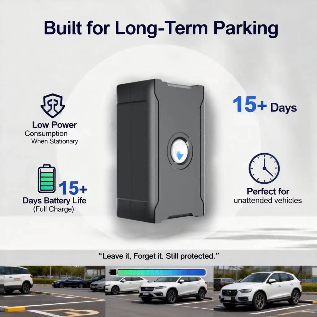 Hidden Wireless GPS Tracker, Global Real Time Car Locator with IoT SIM, Vibration Alarm and Geo Fence, Long Life Anti Theft Device