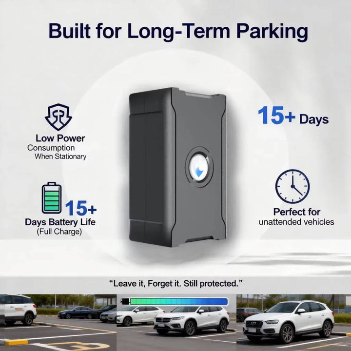 Hidden Wireless GPS Tracker, Global Real Time Car Locator with IoT SIM, Vibration Alarm and Geo Fence, Long Life Anti Theft Device