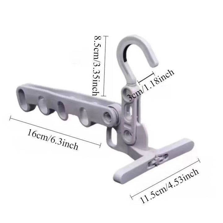 5 Hole Portable Clothes Hanger Wall Mount Space Saving