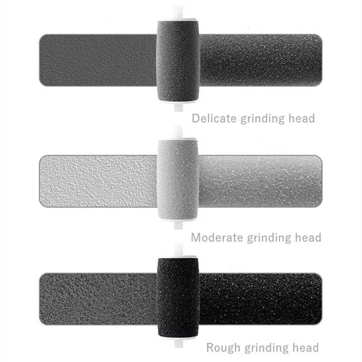 Professional Electric Foot Scrubber and Callus Remover, USB Rechargeable Foot File with 3 Grinding Heads, LED Light and Dual Speed