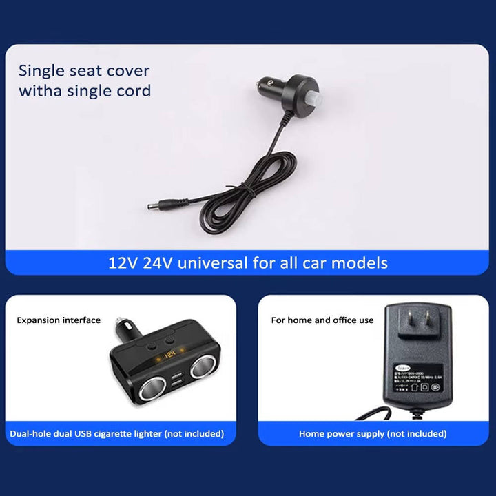 Cooling Car Seat Cushion and Cover with Intelligent Fans, Breathable