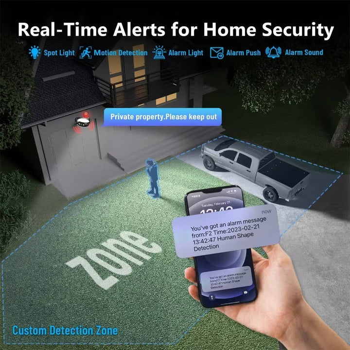 4K 8MP Outdoor WiFi Security Camera 180 Degree, Panoramic Night Vision Motion Detection Surveillance Camera