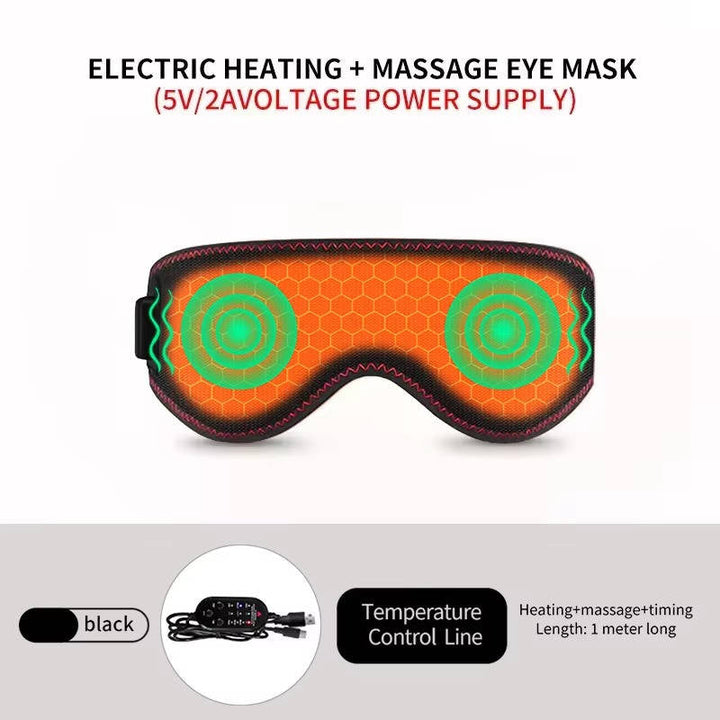 Heated Eye Mask for Dry Eyes and Dark Circles, 3 Heat Levels Hot Compress for Sleep and Massage