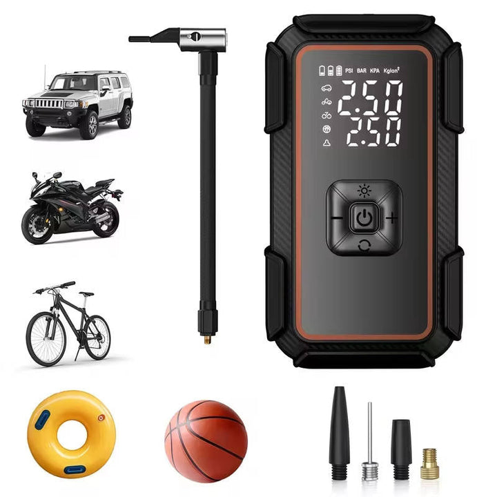 Portable Car Jump Starter 6000A, 16800mAh 12V Battery Booster with Air Compressor 150 PSI Tire Inflator, LED Light for Gas 10.0L Diesel 9.0L