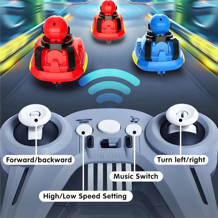 RC Bumper Cars 2 Pack with Ejecting Drivers, Remote Control Battle Cars for Kids Ages 3 and up