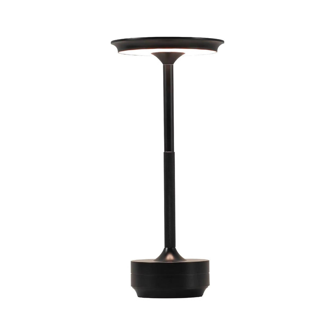 Modern Cordless Touch LED Table Lamp, Wireless Electroplated Metal Bedside Night Light for Bedroom and Living Room