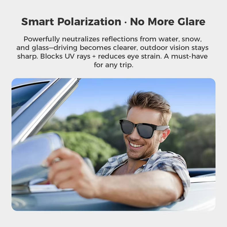 Video Recording Camera Smart Glasses with Bluetooth Audio