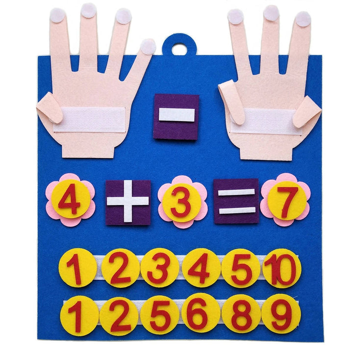 Felt Finger Counting Math Board for Kids Montessori Preschool Numbers Learning Toy