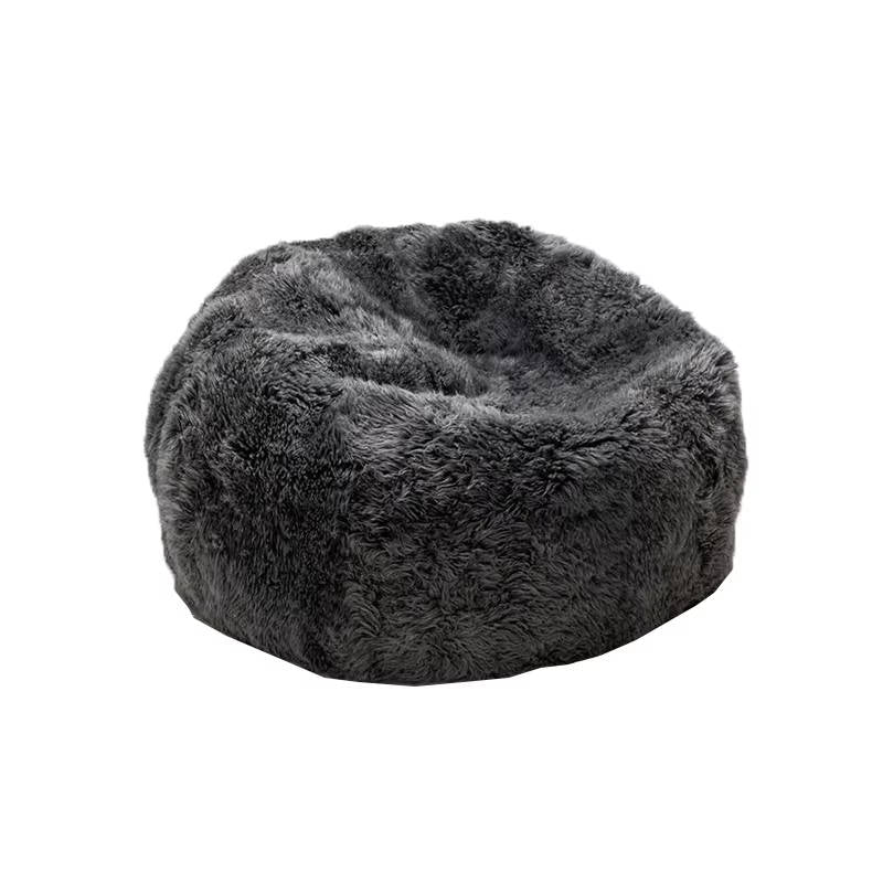 Ultra Soft Fluffy Faux Fur Bean Bag Cover, Luxurious Unfilled Pouf and Footrest for Kids and Adults, Cozy Corner Seating