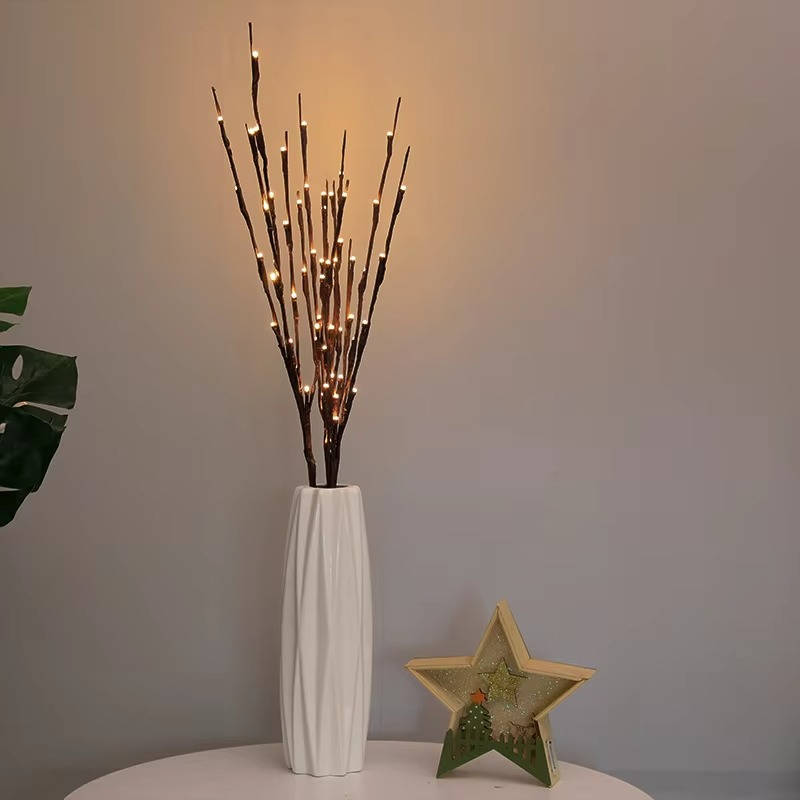 3 Pack USB Powered Prelit Twig Lights, 60 LED Decorative Branch Lights for Vases and Indoor Home Decor (Warm Glow)