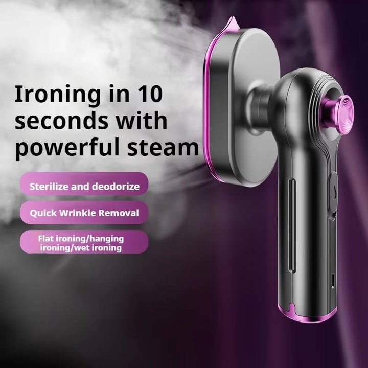 Travel Garment Steamer with Rotating Handle, Fast Heat, Visible Tank