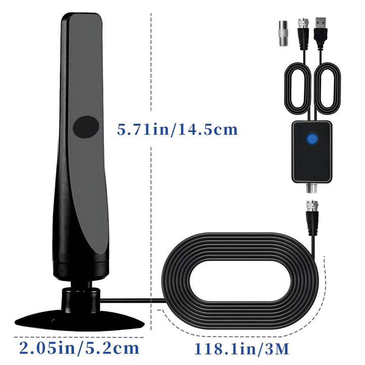 Indoor Digital TV Antenna with Signal Amplifier for Local Channels