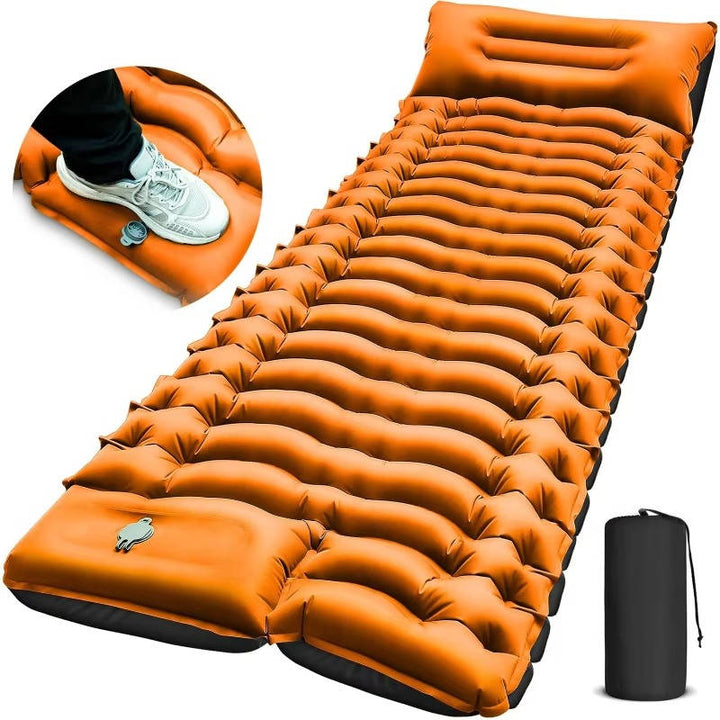 Ultralight Inflatable Sleeping Pad for Camping with Pillow Built in