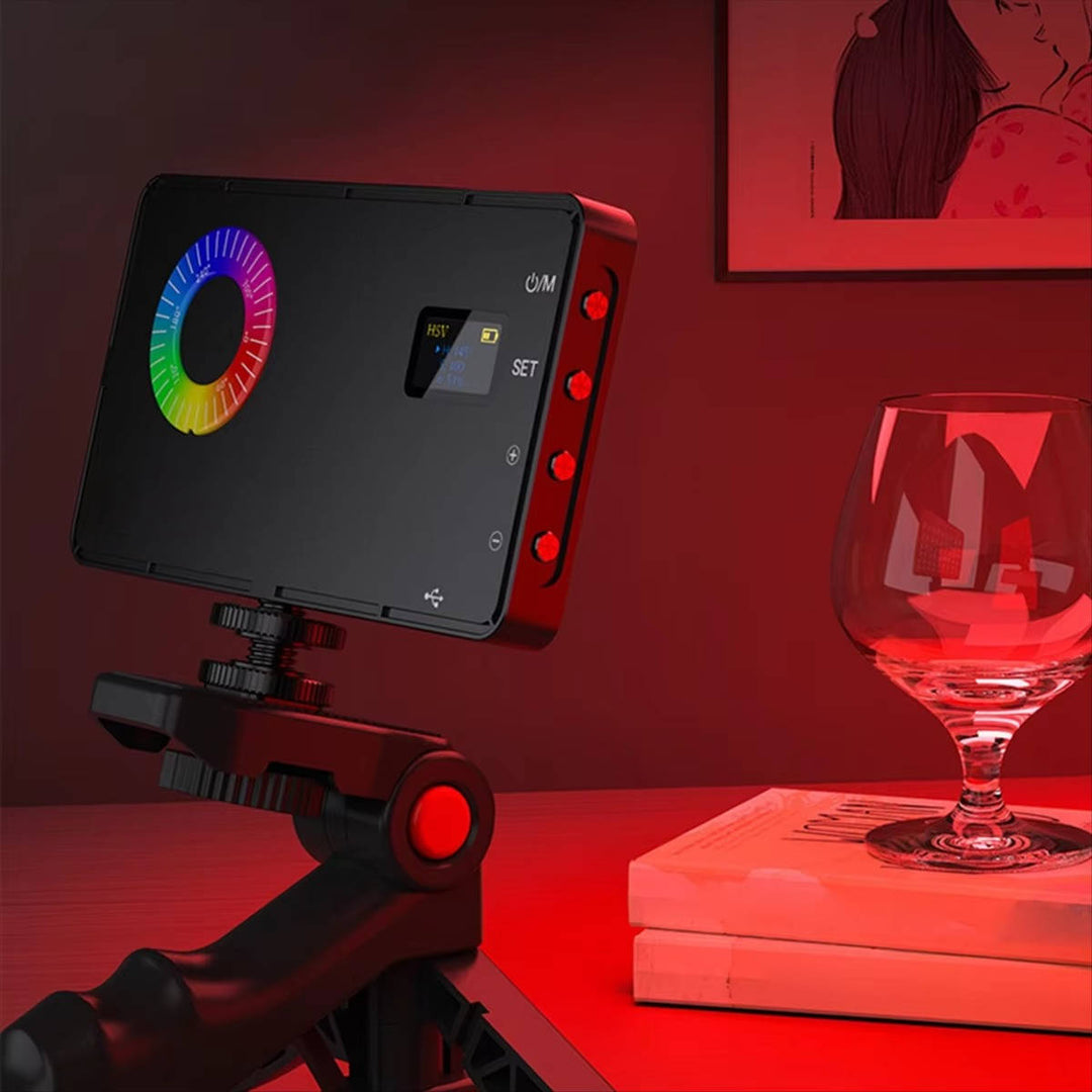USB Rechargeable RGB Photography Light, Portable Camera Selfie Light for Live Streaming Vlogging with colour Changing Modes