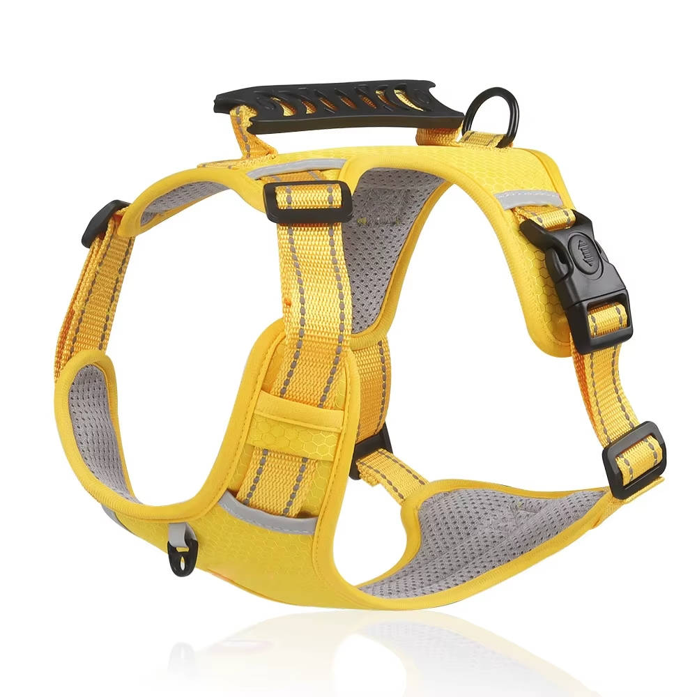Adjustable Reflective No Pull Dog Harness, Breathable Mesh Saddle Harness for Small to Medium Dogs and Cats