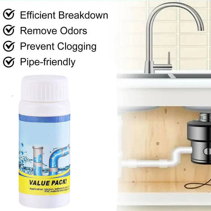 Drain Cleaner for Stubborn Clogs, Fast Acting Foam Formula for Kitchen and Bathroom Drains