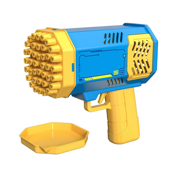 40 Hole Automatic Bubble Gun with LED Lights, Gatling Style Bubble Blower Toy for Kids 3 and up, Outdoor Party Play