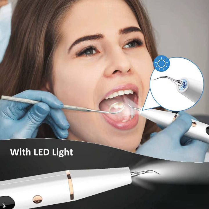 Electric Dental Teeth Calculus and Tartar Remover Kit, 5 Adjustable Modes with Led Light