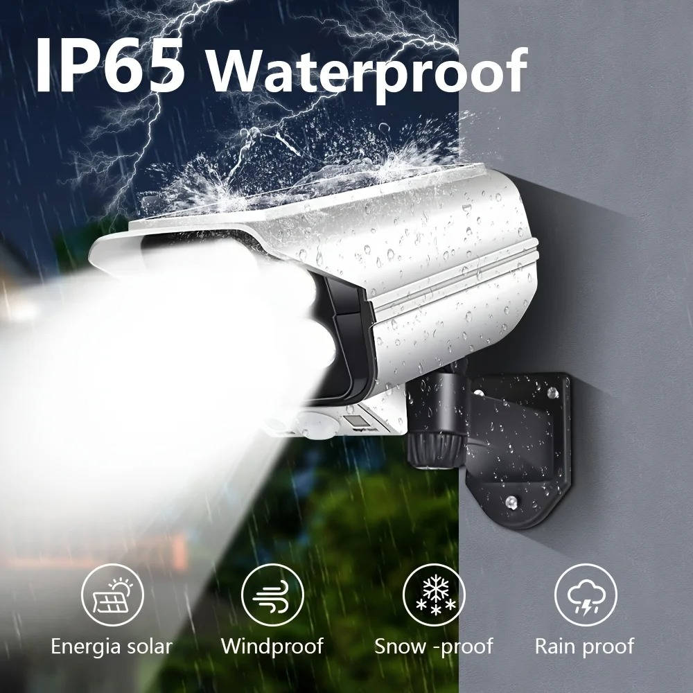 2000 Lumens Solar Motion Sensor Light Outdoor, 77 LED Security Floodlight, Wireless, 3 Modes, Waterproof, IP65