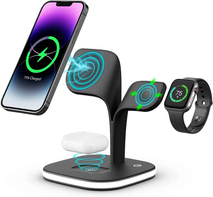 Wireless Multiple Device Charging Station for Apple Watch, iPhone and AirPod, MagSafe