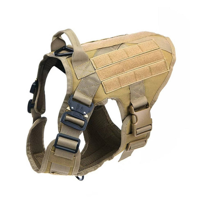 Tactical Military Dog Vest Harness Set with Collar and Leash, Adjustable Training and Hunting Vest for Medium and Large Breeds