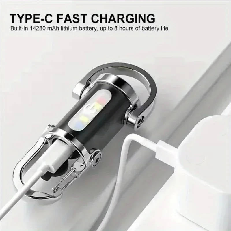 Rechargeable Keychain Flashlight, Work Light