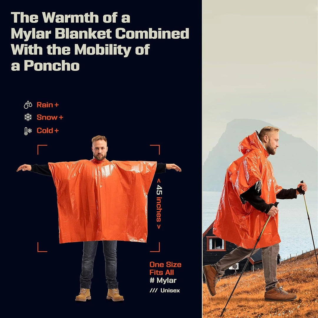 Unisex Raincoat Poncho for Adult, Set of 2