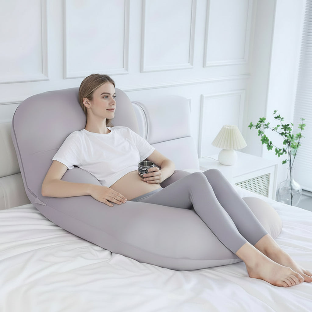 Cooling U Shaped Full Body Pillow with Removable Cover