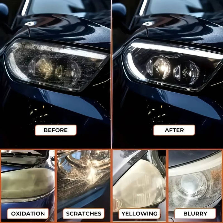Instant Clear Headlight Restoration Repair Kit for All Vehicle Models, No Polishing Required, 2 Pieces