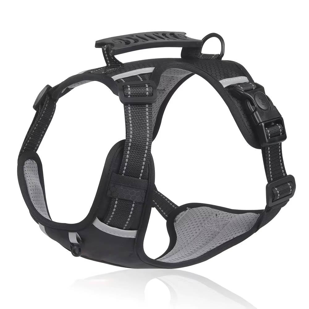 Adjustable Reflective No Pull Dog Harness, Breathable Mesh Saddle Harness for Small to Medium Dogs and Cats