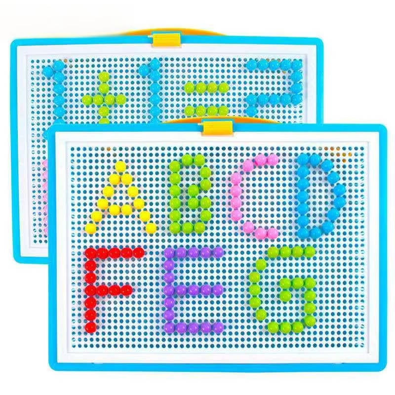 Peg Board Set 296 PCS Kids Mosaic Puzzle Toy with Storage Ages 3 and up
