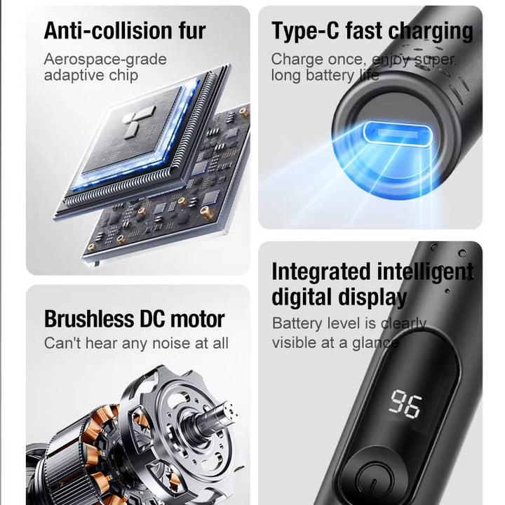 Professional Electric Nose Ear Hair Trimmer for Men and Women, Portable, USB Rechargeable, Compact