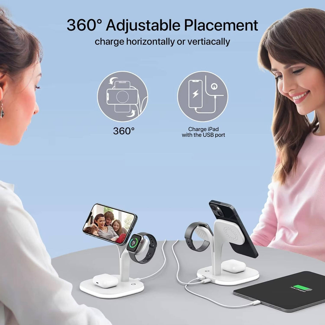 Wireless Multiple Device Charging Station for Apple Watch, iPhone and AirPod, MagSafe
