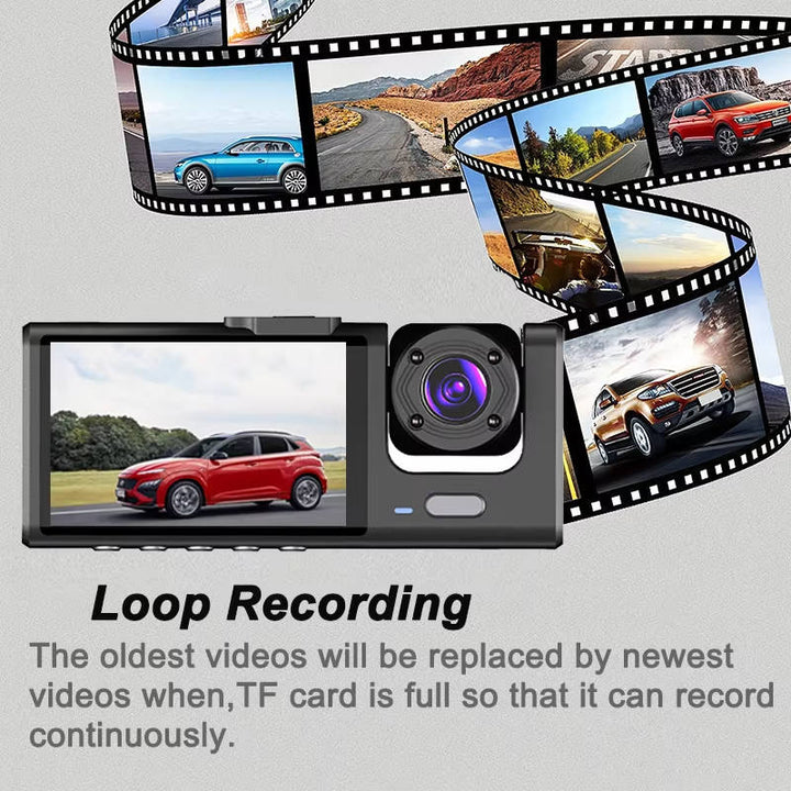 Car Dashcam Front and Rear with 2 Inch Display Screen, High Resolution, Parking Monitor