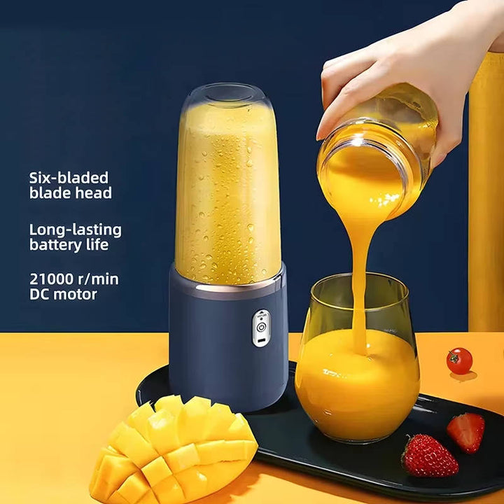 14.07oz Portable Juicer Blender USB Rechargeable Electric Fruit and Smoothie Maker (2 Cups)