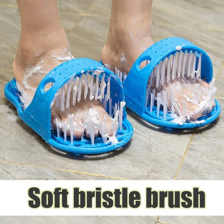 Glide Scrubber Massager Slipper, Shower Foot Brush and Dead Skin Remover