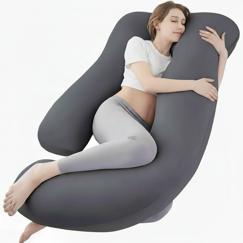 Cooling U Shaped Full Body Pillow with Removable Cover
