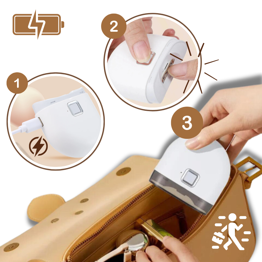 Electric Nail Clipper with Dual Speed Settings and Built-In LED Light