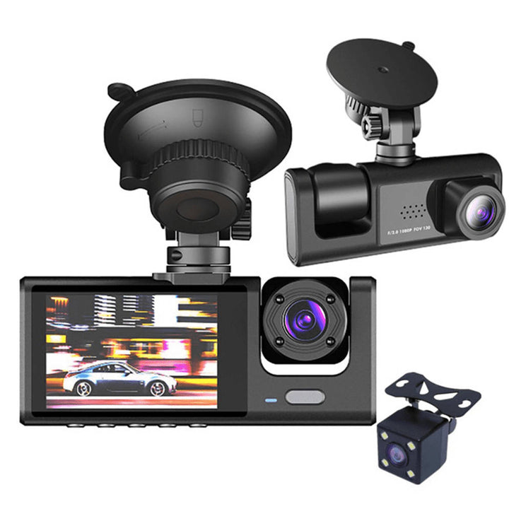 Car Dashcam Front and Rear with 2 Inch Display Screen, High Resolution, Parking Monitor