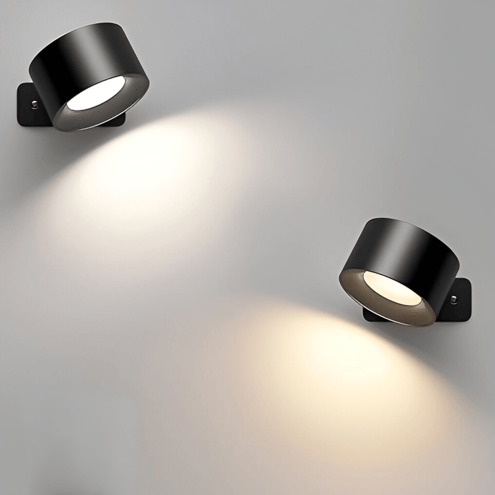 Cordless Magnetic Wall Lamp with 360° Rotation and Adjustable Brightness, 3 colour Temperatures